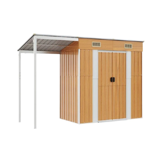 Abri de jardin en bois et métal pour extérieur - 190 x 90 x 180