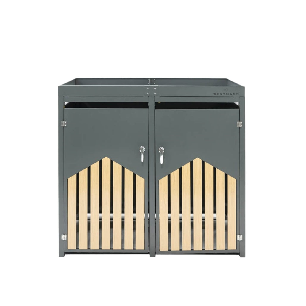Meuble de rangement pour entrée en bois et métal - 80 x 50 x 70