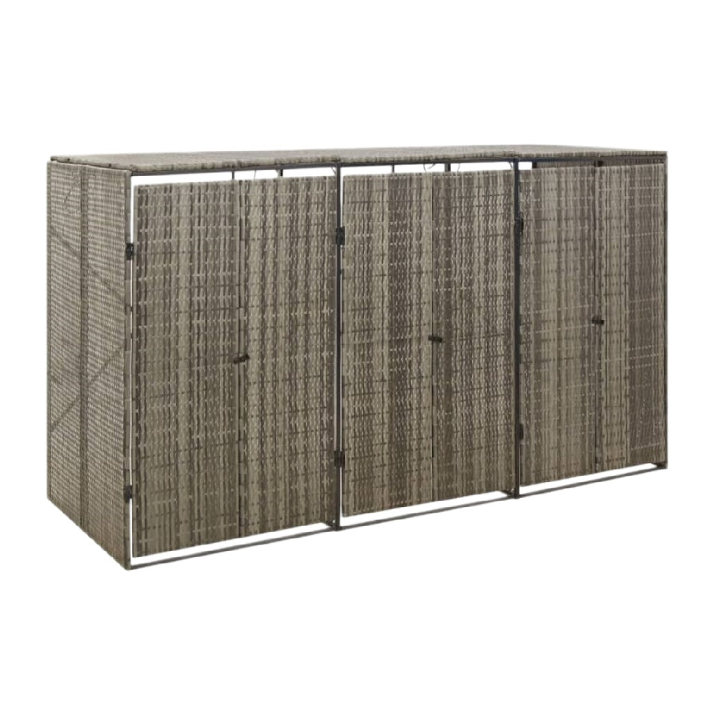 Meuble de rangement en résine tressée pour extérieur - 150 x 50 x 90