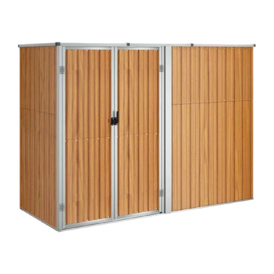 Cabinet de rangement extérieur en bois composite pour jardin - 150 x 75 x 100